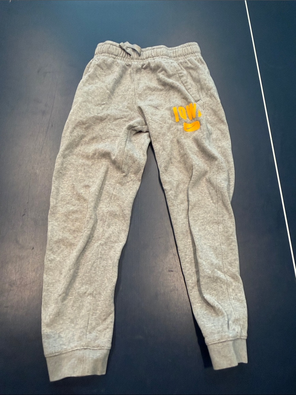 Nike Gray Jogger Sweatpants with Yellow Accent